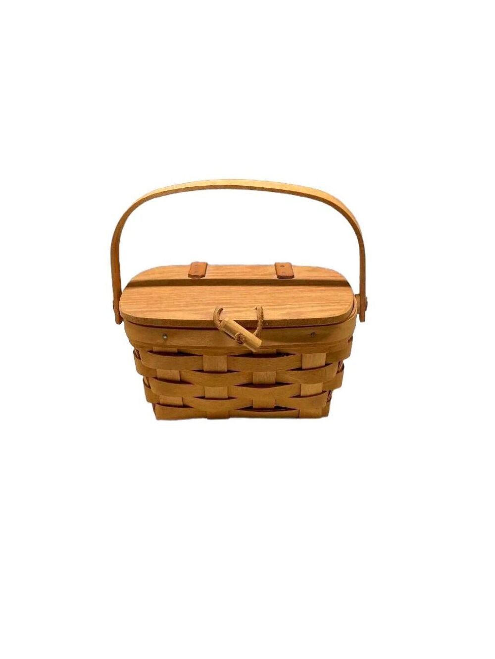 Vintage Longaberger Handwoven Wood Kiddie Purse